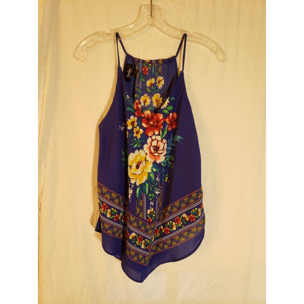 We By & By Blue Floral Sleeveless Top Size M